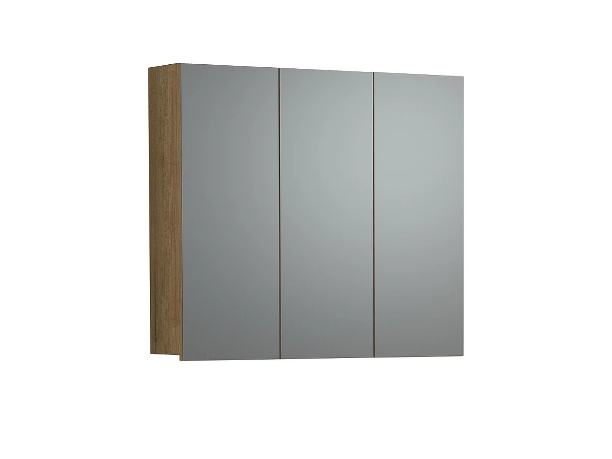 Badkamerkast met spiegel en 3 deuren L90 cm - PUREBLISS