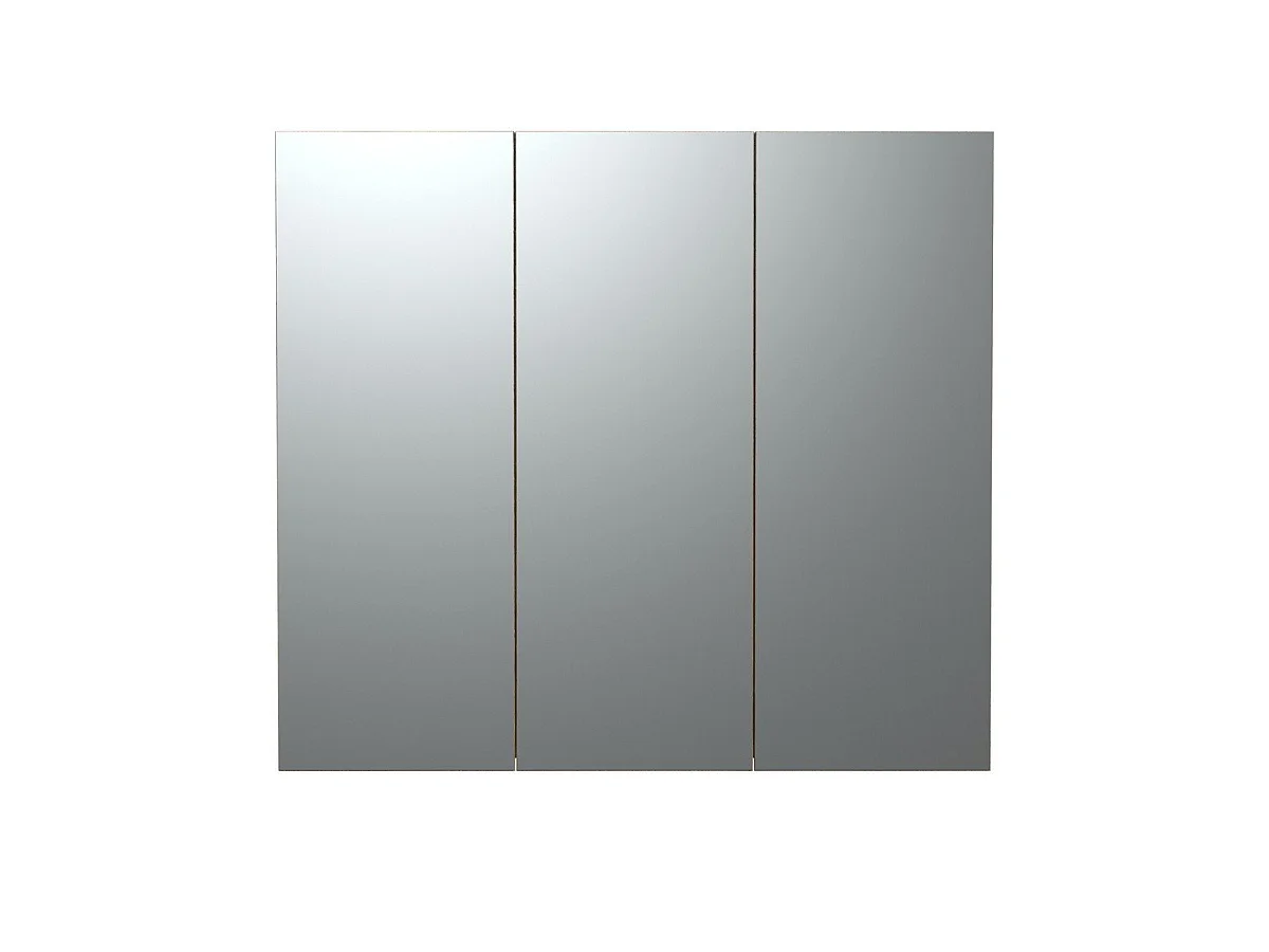 Badkamerkast met spiegel en 3 deuren L90 cm - PUREBLISS