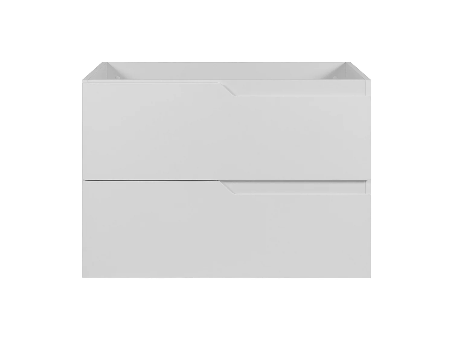 Væghængt badeværelsesskab 80 med skuffer, korpus: hvid + bordplade: hvid, 80 x 46 x 58,6 cm