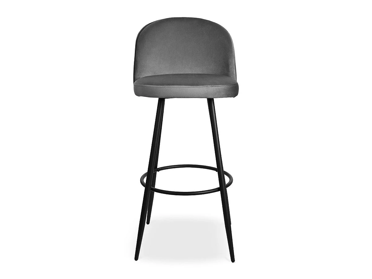 Lot de 2 chaises de bar velours L52 cm - HOUNDI