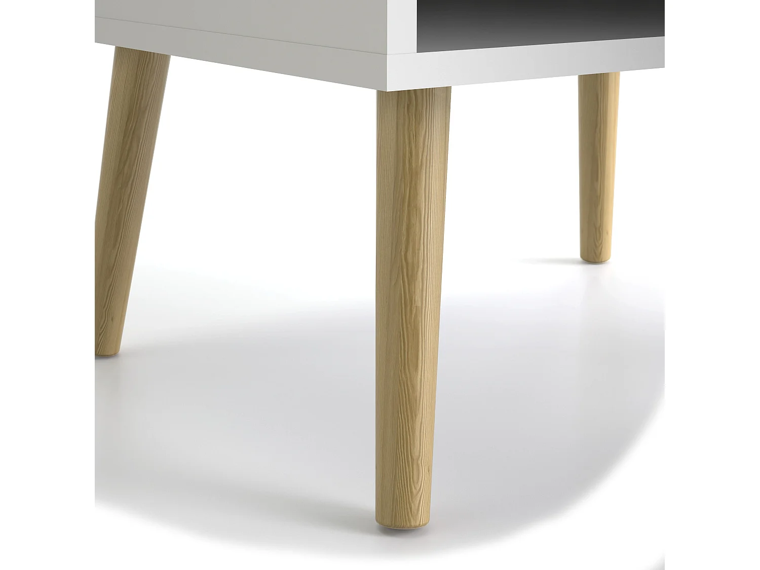 2-drawer, 1-door shelf, white and oak finish, H171.3 cm - BILLUND