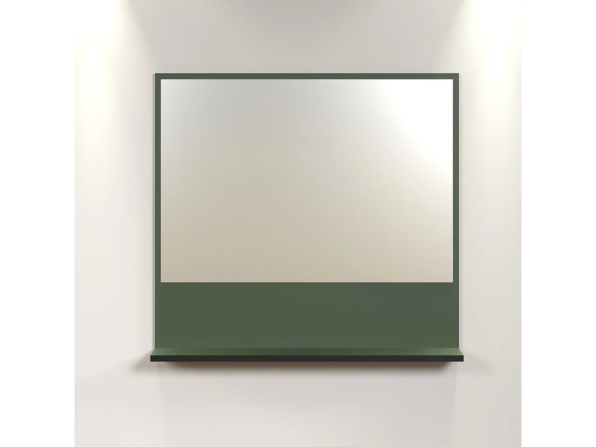 Miroir mural avec 1 tablette L80 cm - PUREBLISS