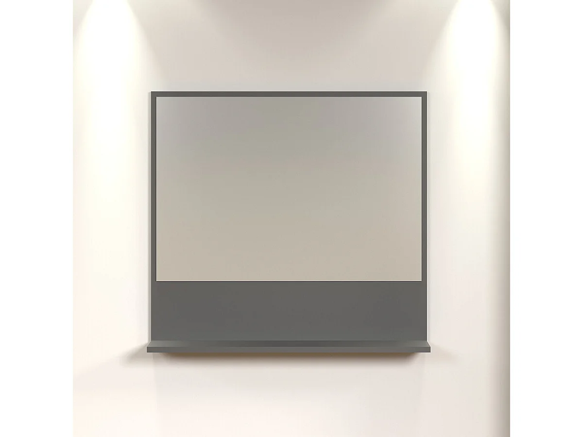 Wandspiegel met 1 plank L80 cm - PUREBLISS