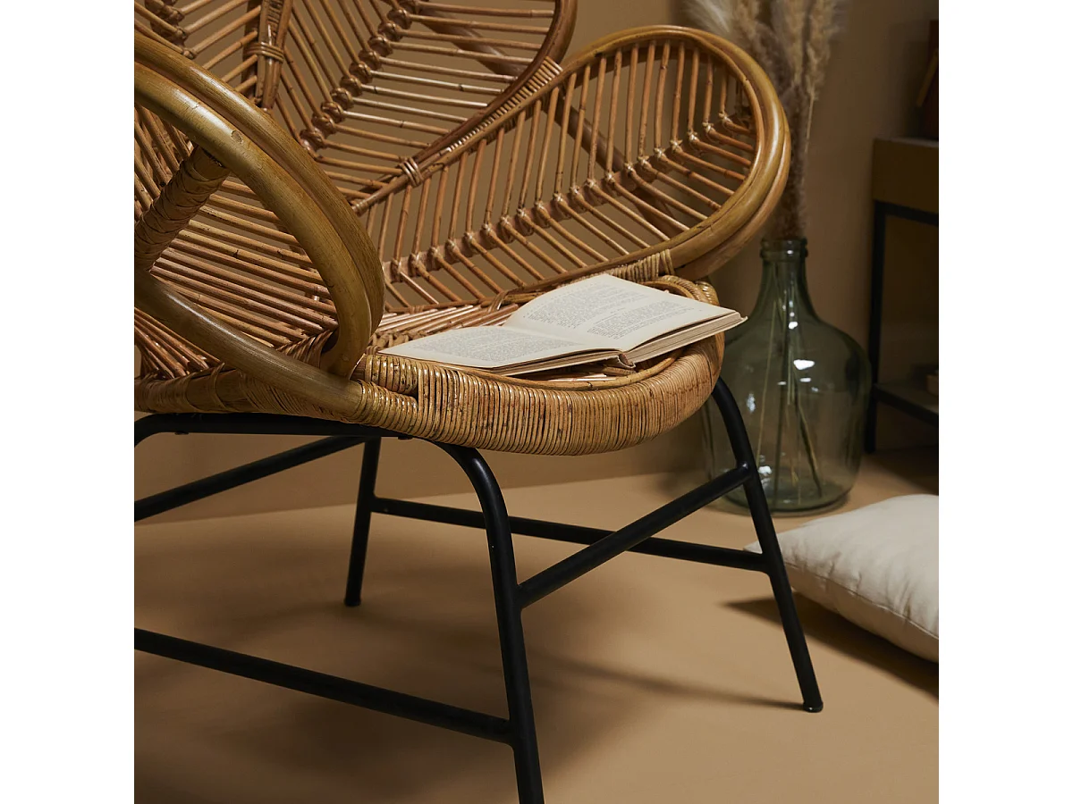 Fauteuil en rotin H104 cm - FLEUR
