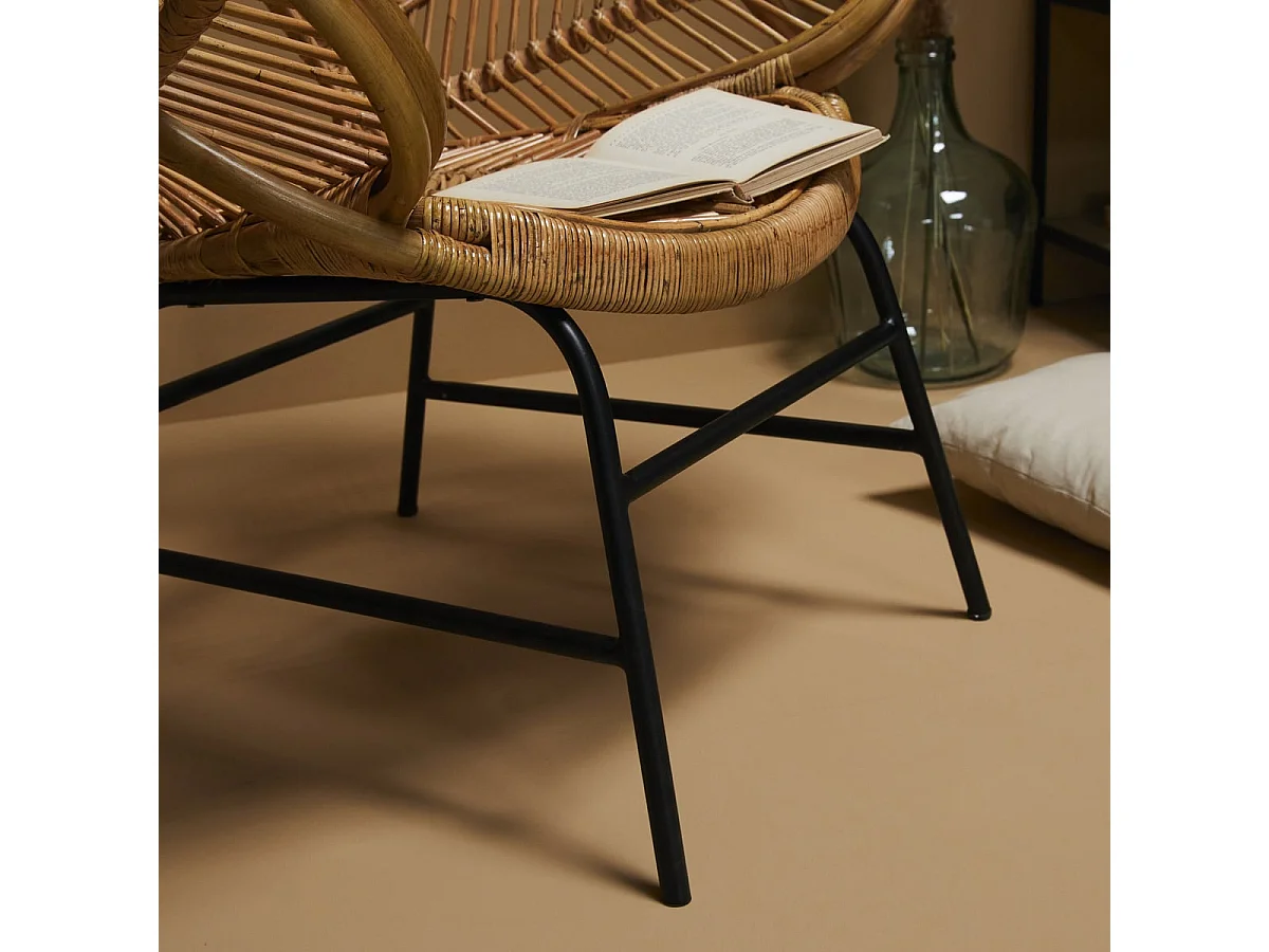 Fauteuil en rotin H104 cm - FLEUR