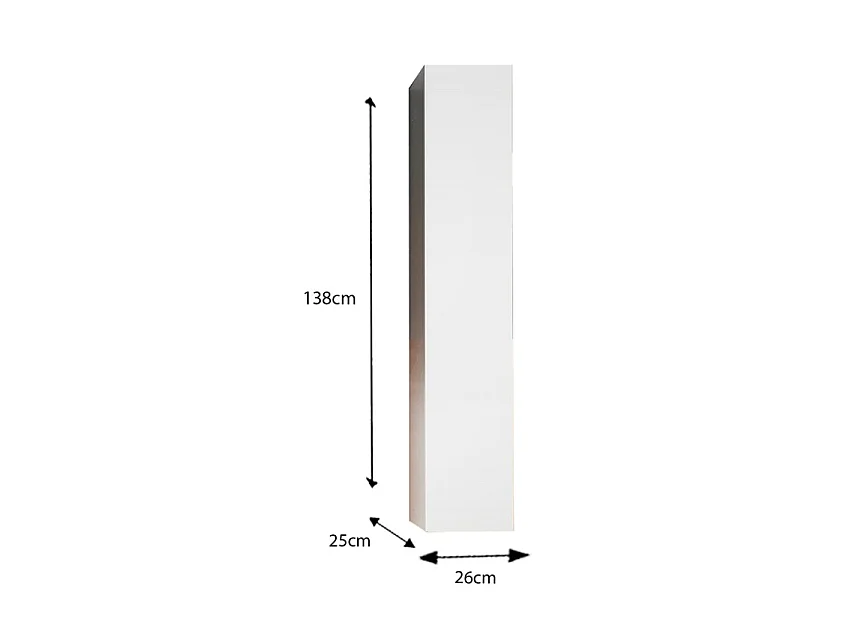 Colonna contenitore sospesa 1 anta H 138 cm - HAMBURG