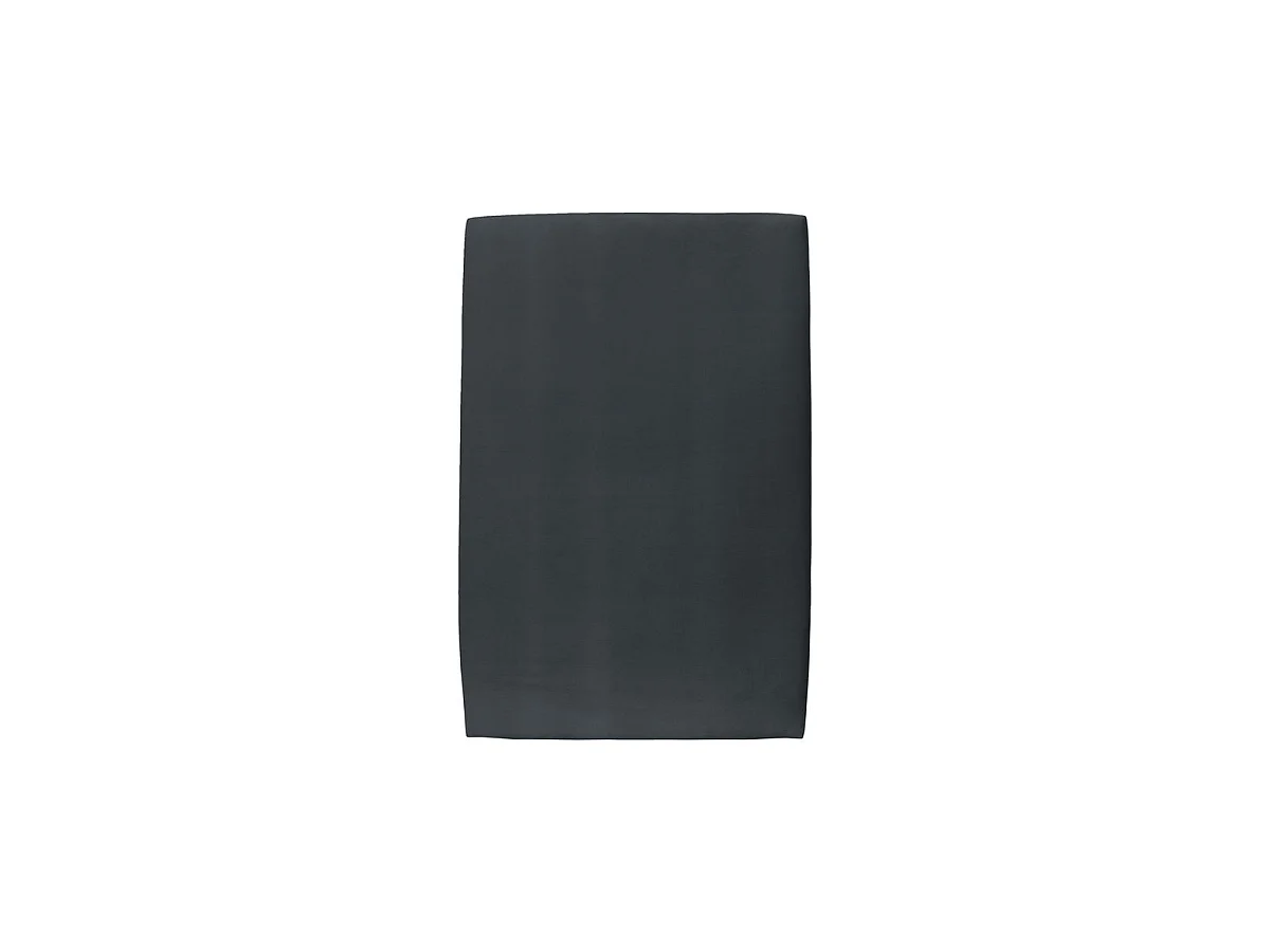 Lit 90x200cm avec tête de lit tapissier velours et sommier tapissier gris anthracite - Hauteur totale : 35cm