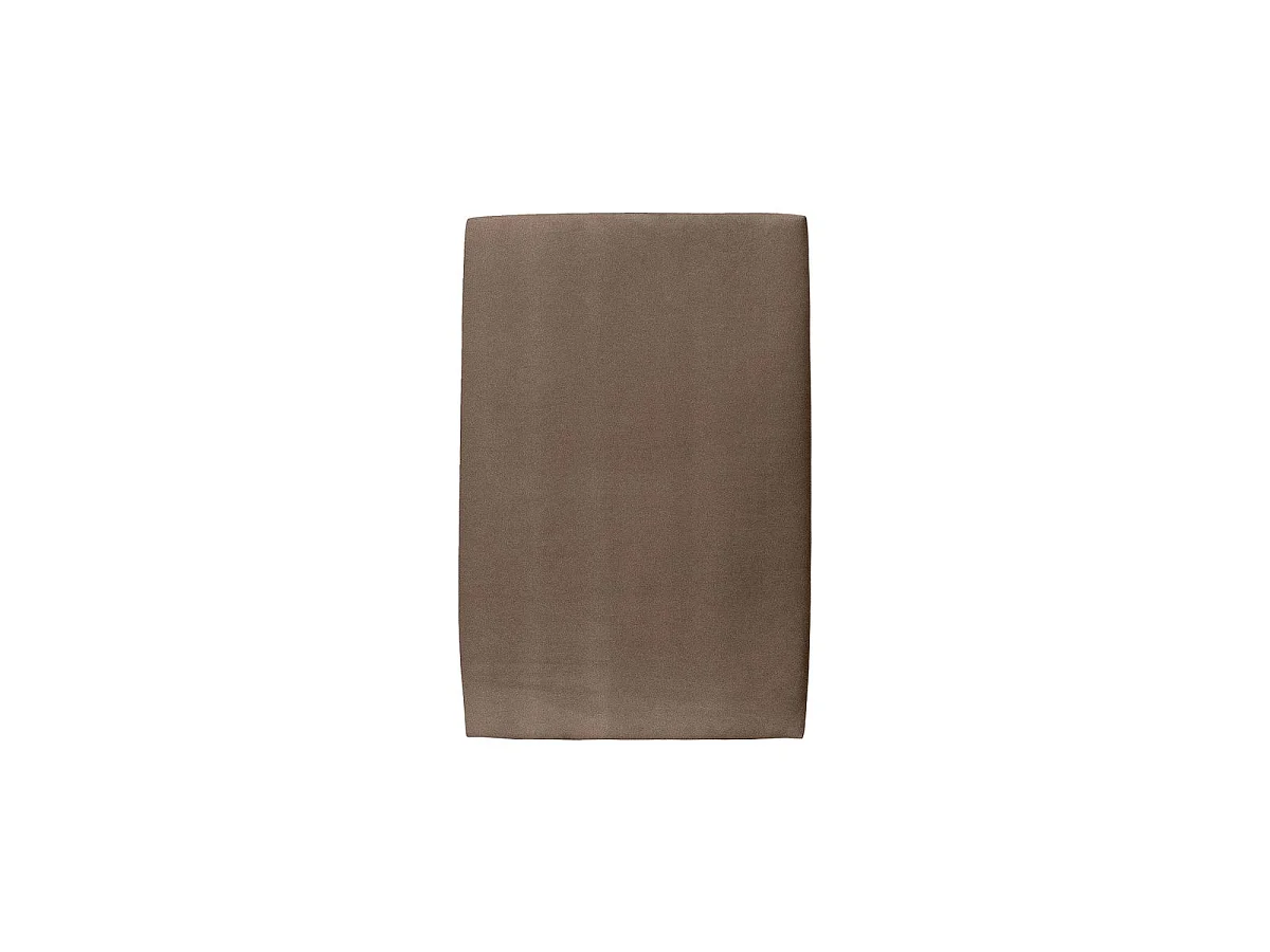 Lit 90x190cm avec tête de lit tapissier velours et sommier tapissier taupe - Hauteur totale : 35cm
