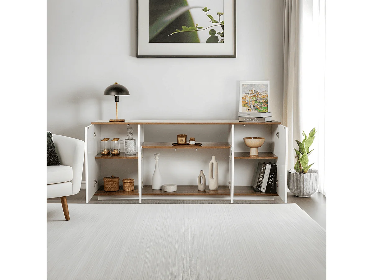 Komoda ARISTA 4-drzwiowa z 1 wnęką centralną o szerokości 180 cm