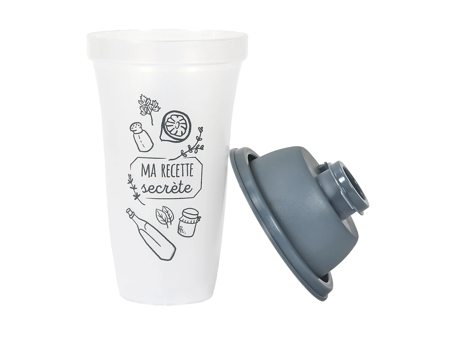 Shaker à Vinaigrette - COOK CONCEPT - Transparent et Gris - Sphère Inox