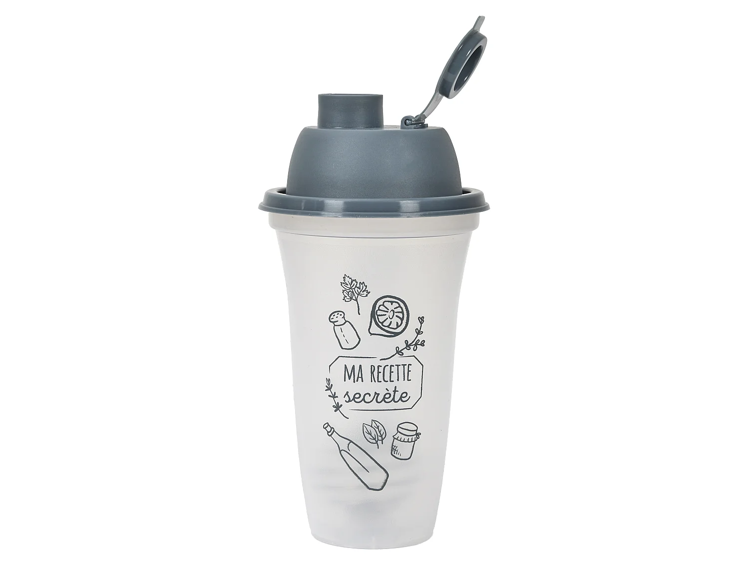 Shaker à Vinaigrette - COOK CONCEPT - Transparent et Gris - Sphère Inox