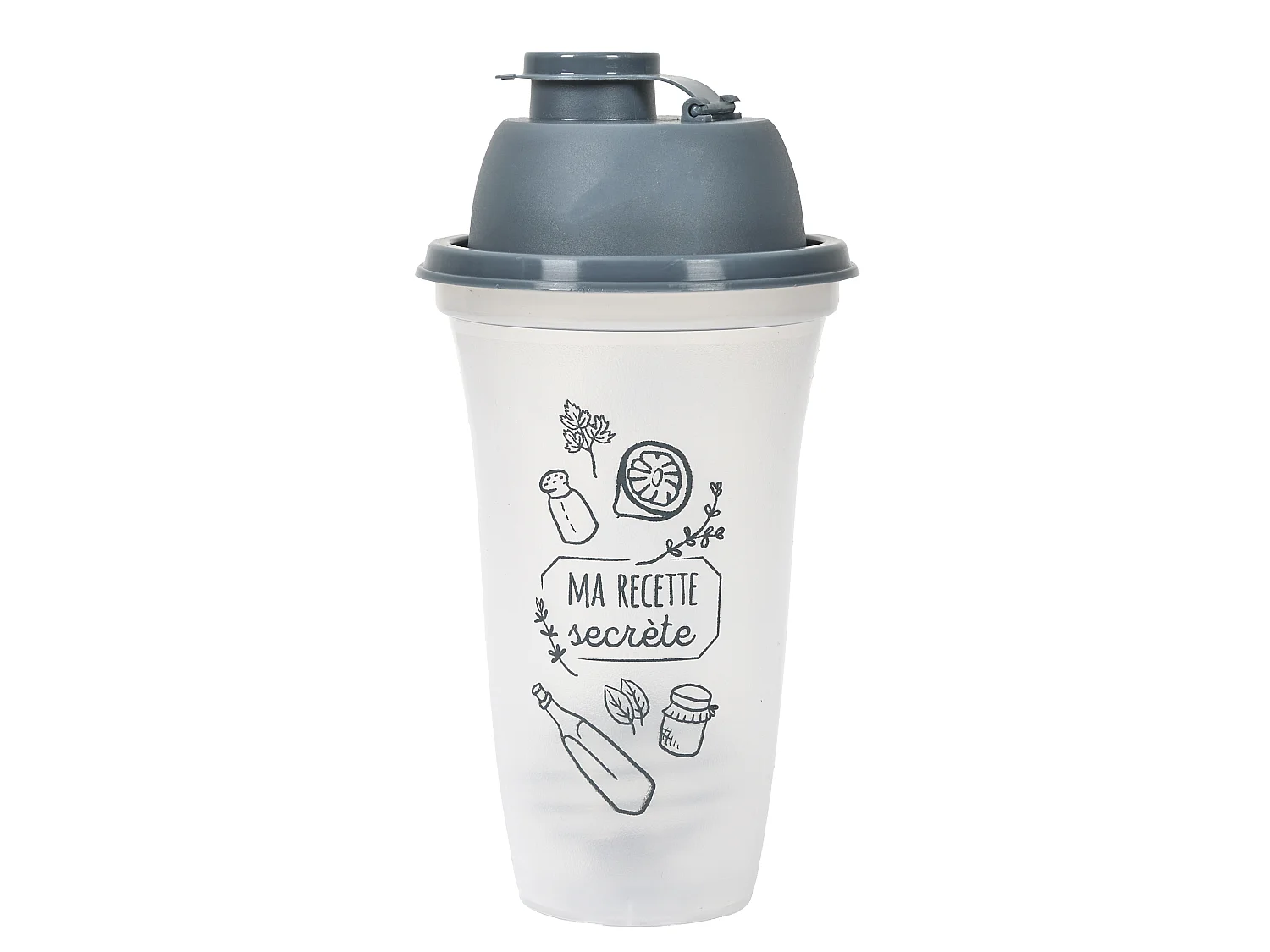 Shaker à Vinaigrette - COOK CONCEPT - Transparent et Gris - Sphère Inox