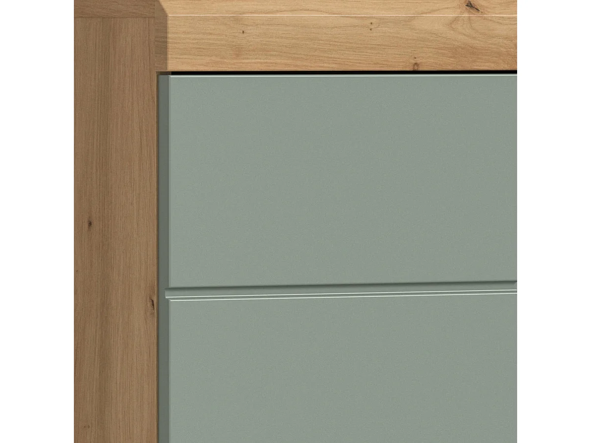 Meuble sous lavabo 2 tiroirs effet chêne et sauge L60 cm - GIO