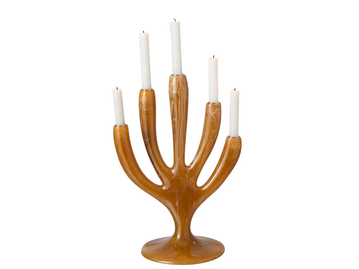 Chandelier Arbre Design "Bjarne" 44cm Caramel