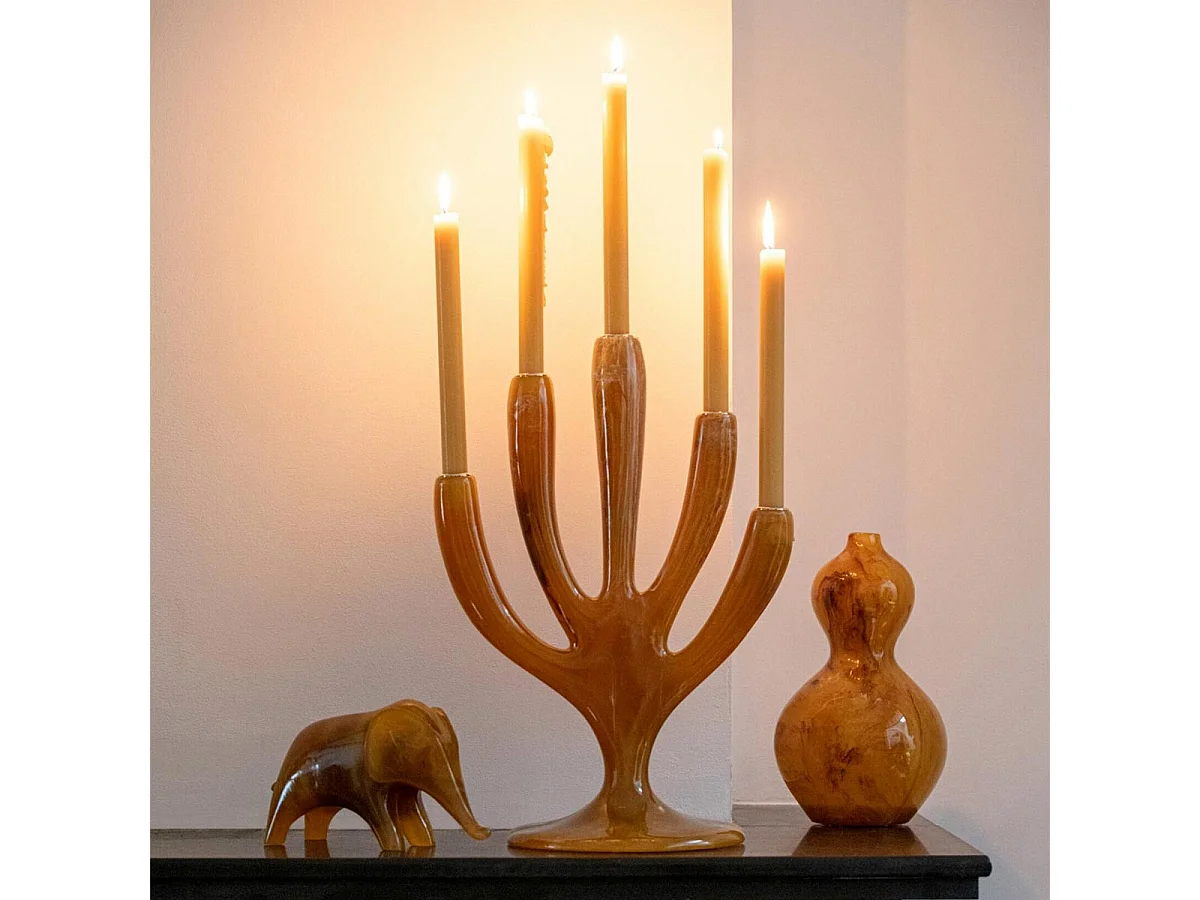 Chandelier Arbre Design "Bjarne" 44cm Caramel