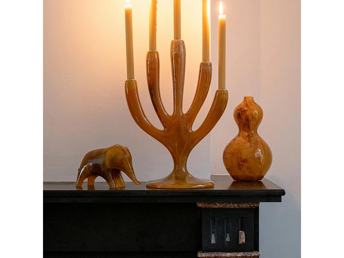Vase Poire Design "Bjarne" 27cm Caramel