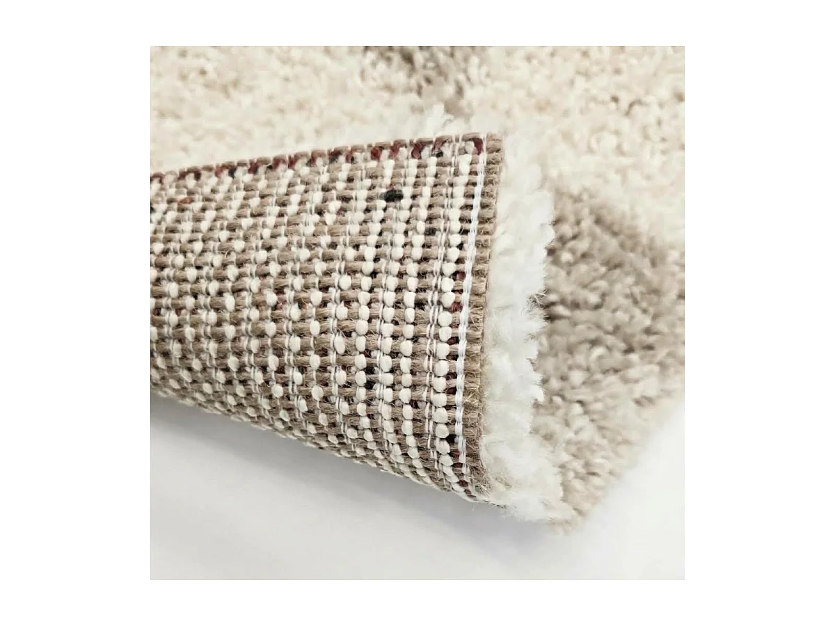 Tapis Déco Shaggy "Damero" 120x170cm Naturel