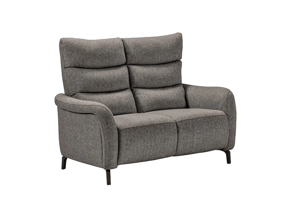 Ensemble Canapés 3P relax élec + 2P fixe tissu gris - VARENNE