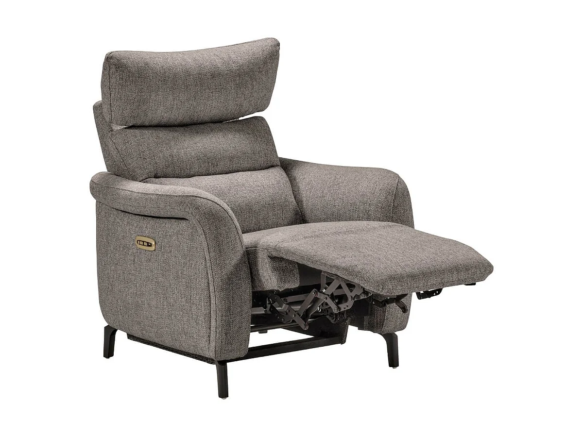 Fauteuil relax électrique tissu gris - VARENNE