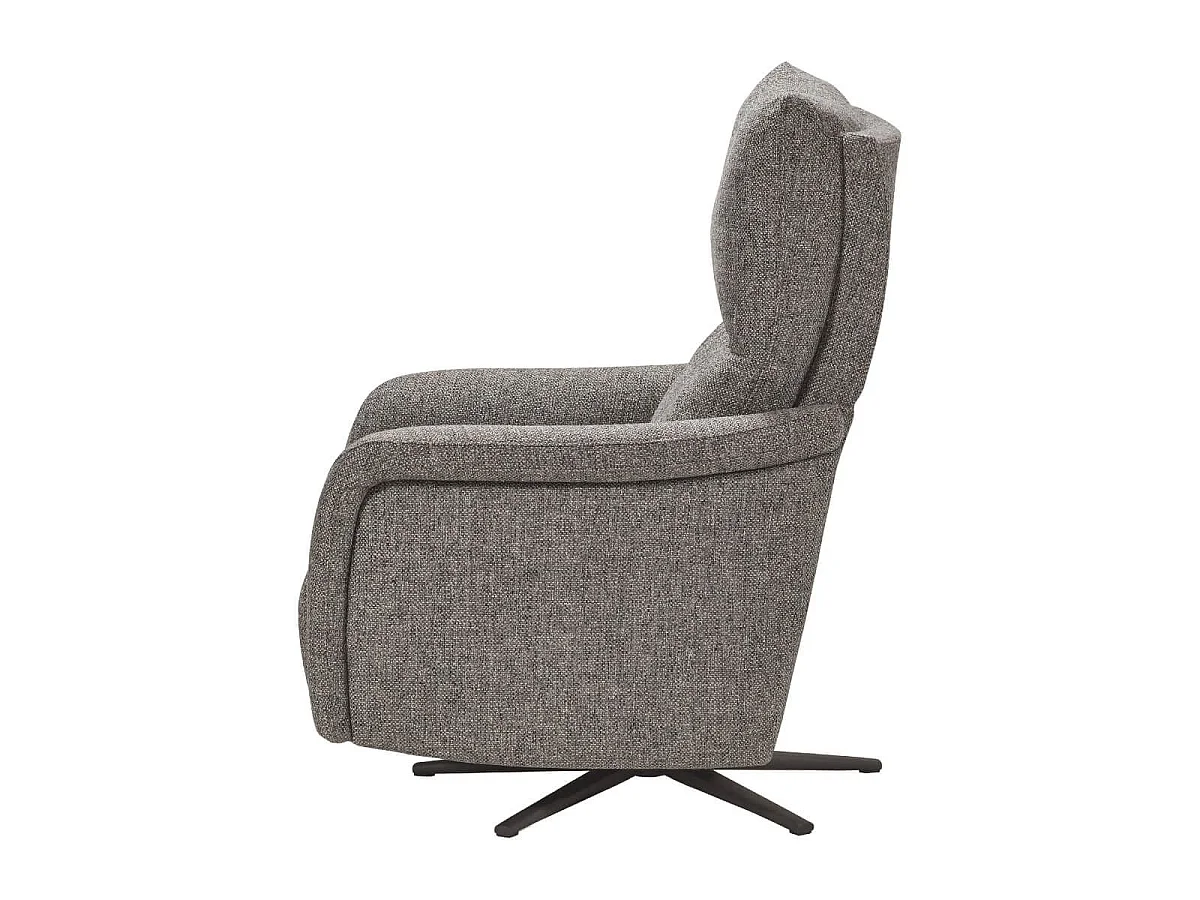 Fauteuil relax électrique pivotant tissu gris - VARENNE