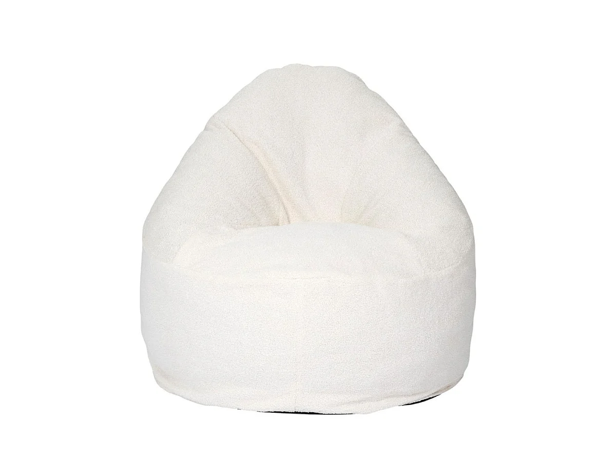 Chauffeuse poire en mousse et tissu bouclette blanc - ANGIE