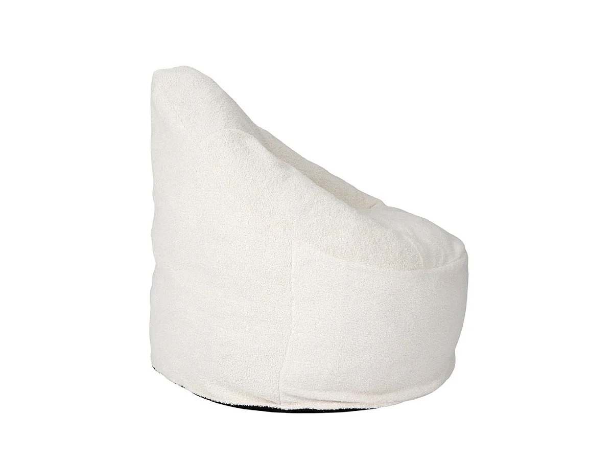 Chauffeuse poire en mousse et tissu bouclette blanc - ANGIE