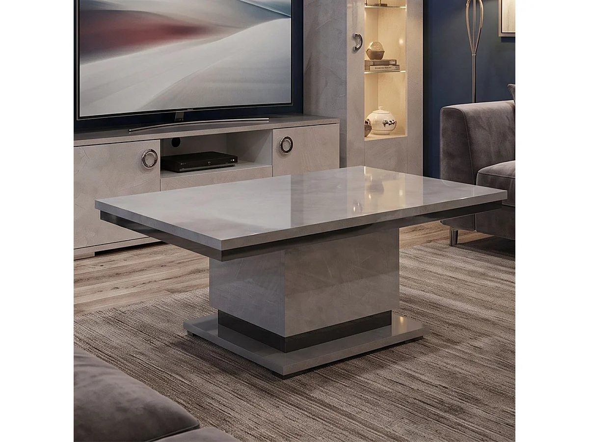Ensemble salon aspect ciment et anthracite - LIBECCIO