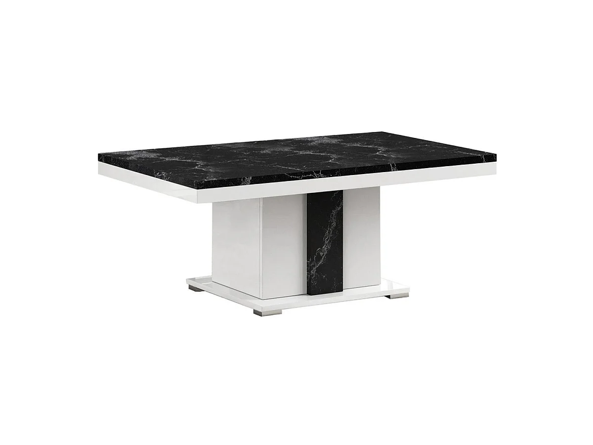 Ensemble salon blanc et aspect marbre noir - TAHOE