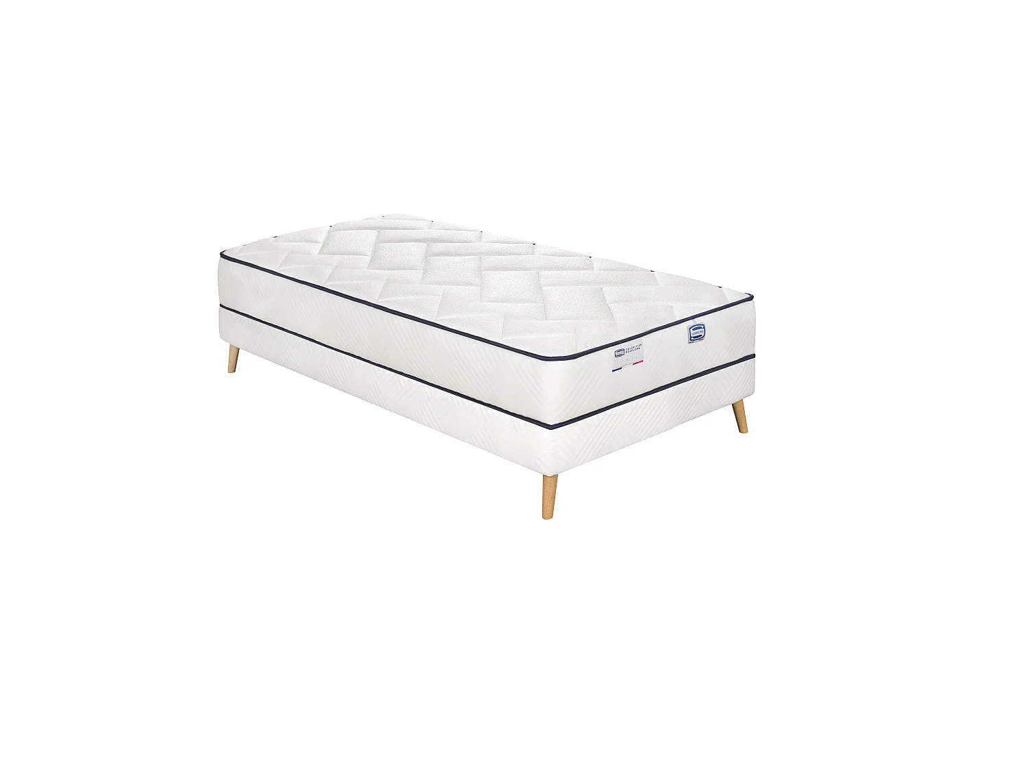 Matelas EVIDENT 90x200 ressorts ensachés, ferme H23 + oreiller