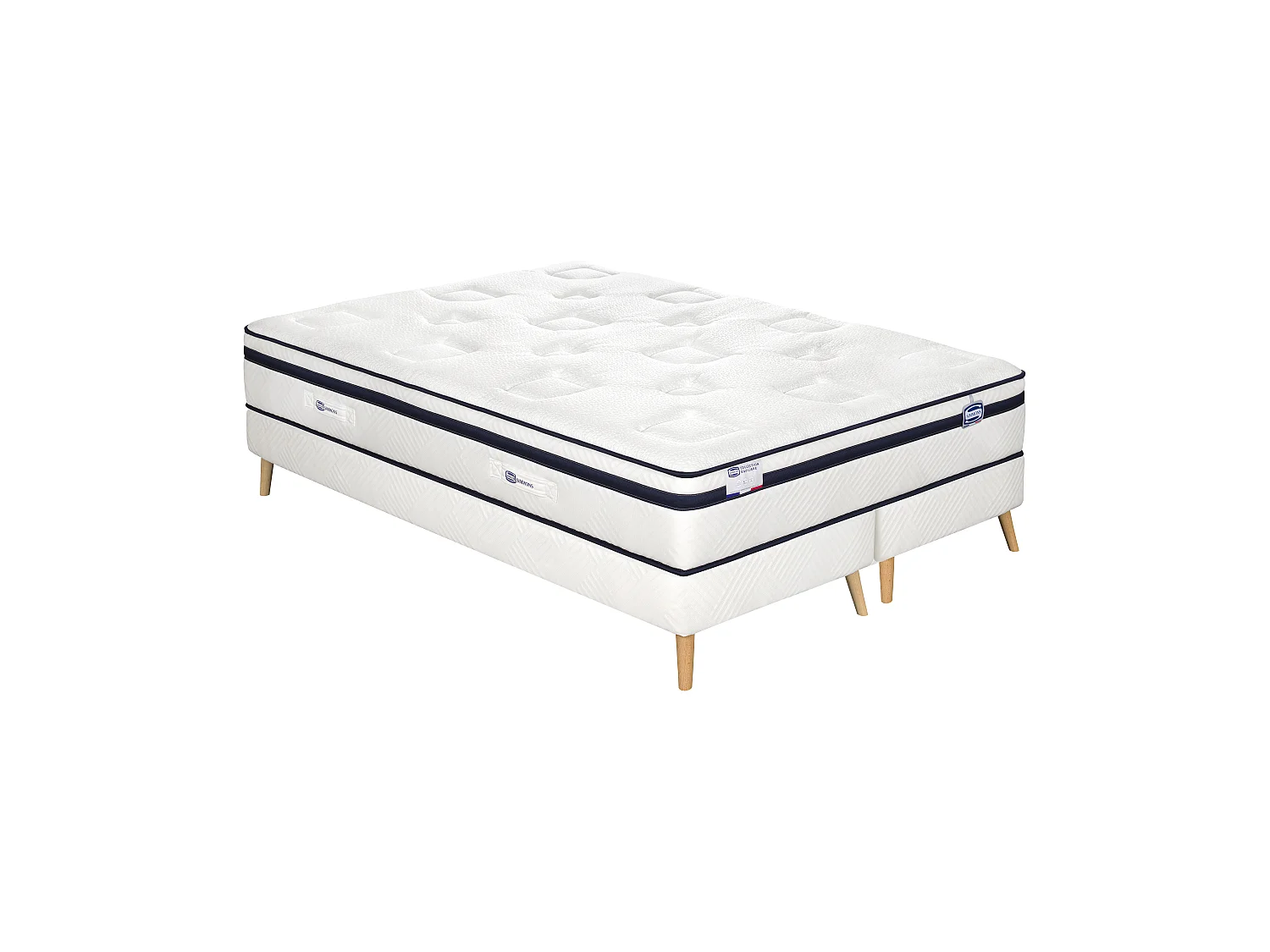 Ensemble INCOMPARABLE, matelas Hybride 160x200, ferme H27 + 2 sommiers + couette