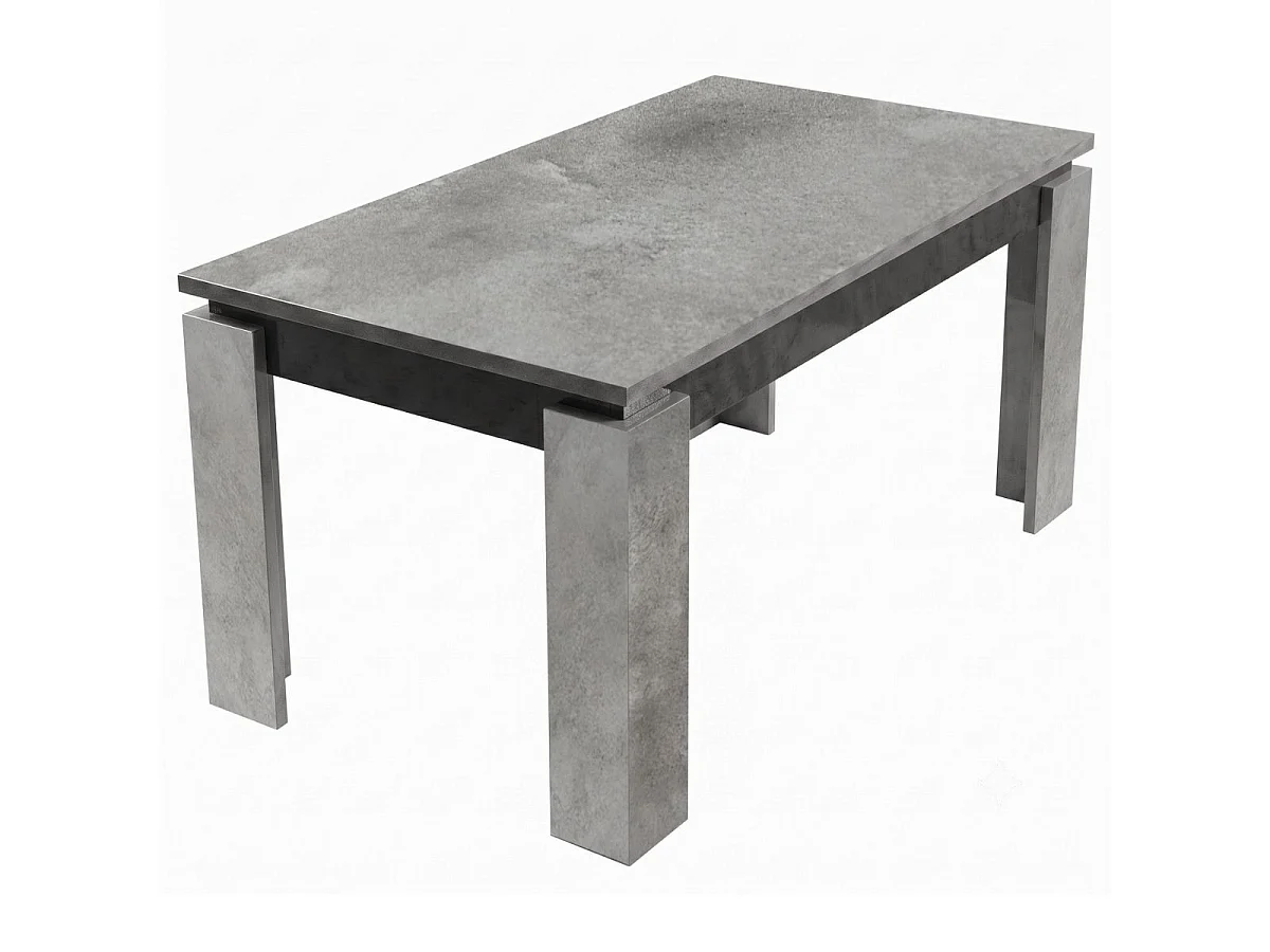 Table repas design allogeable aspect béton ciré 2 tons - HAMPTON