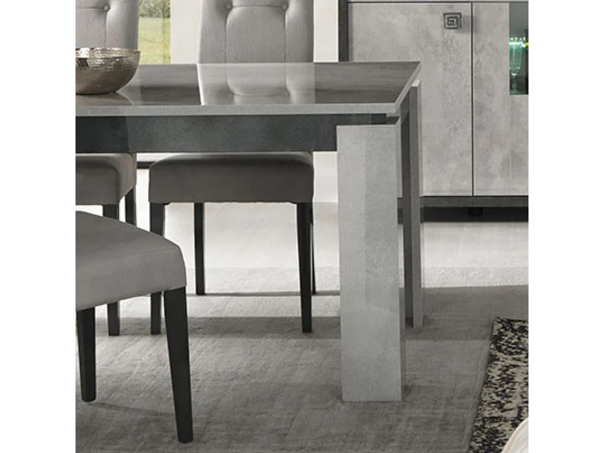 Table repas design allogeable aspect béton ciré 2 tons - HAMPTON