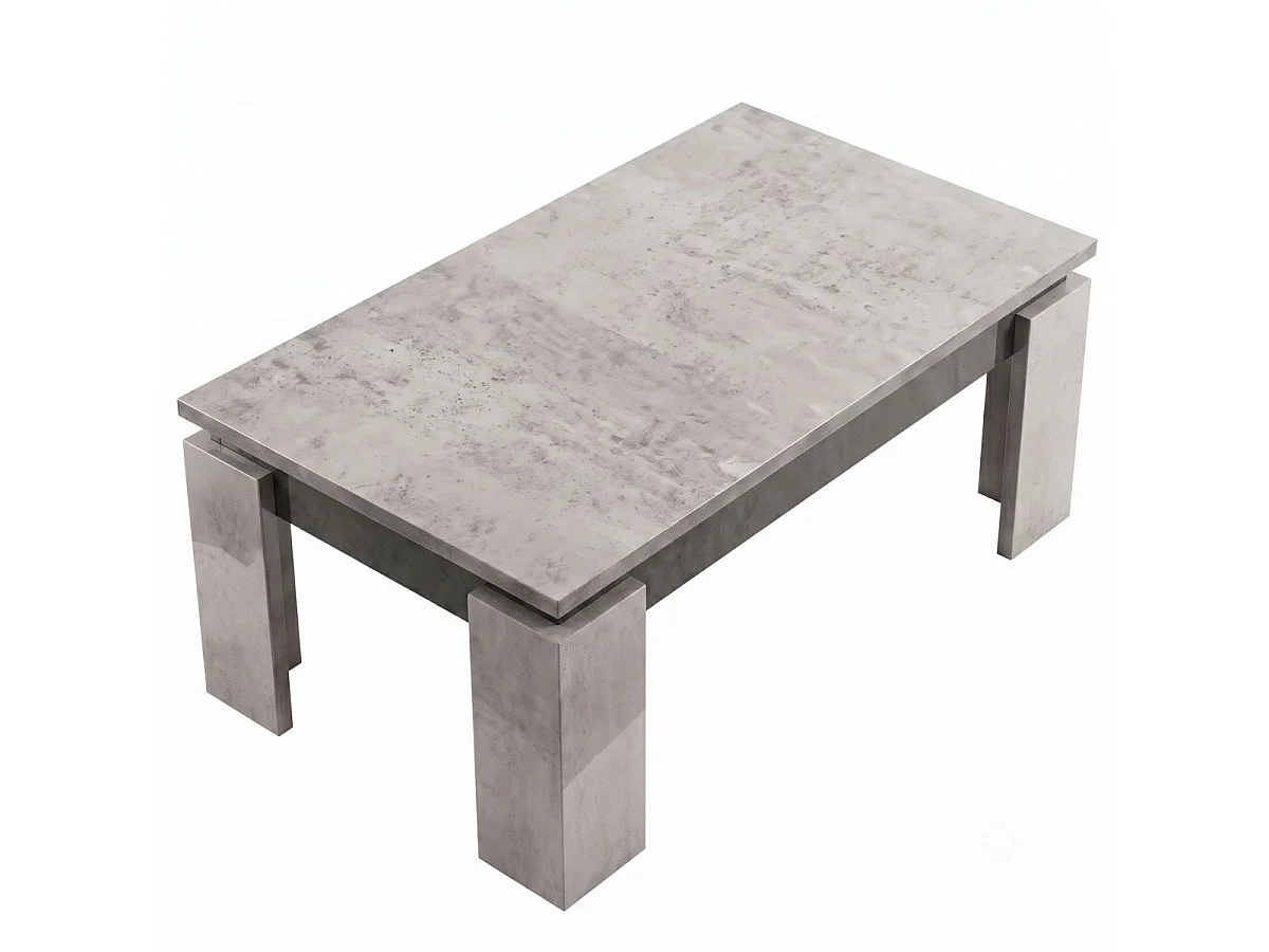 Table basse design aspect béton ciré 2 tons - HAMPTON