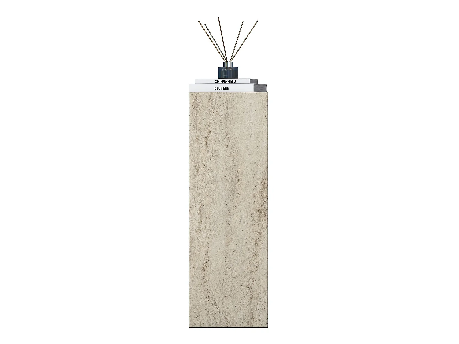 Holz Beistelltisch "AD108" - 20 x 18 x 60 cm - Travertin Beige Finish