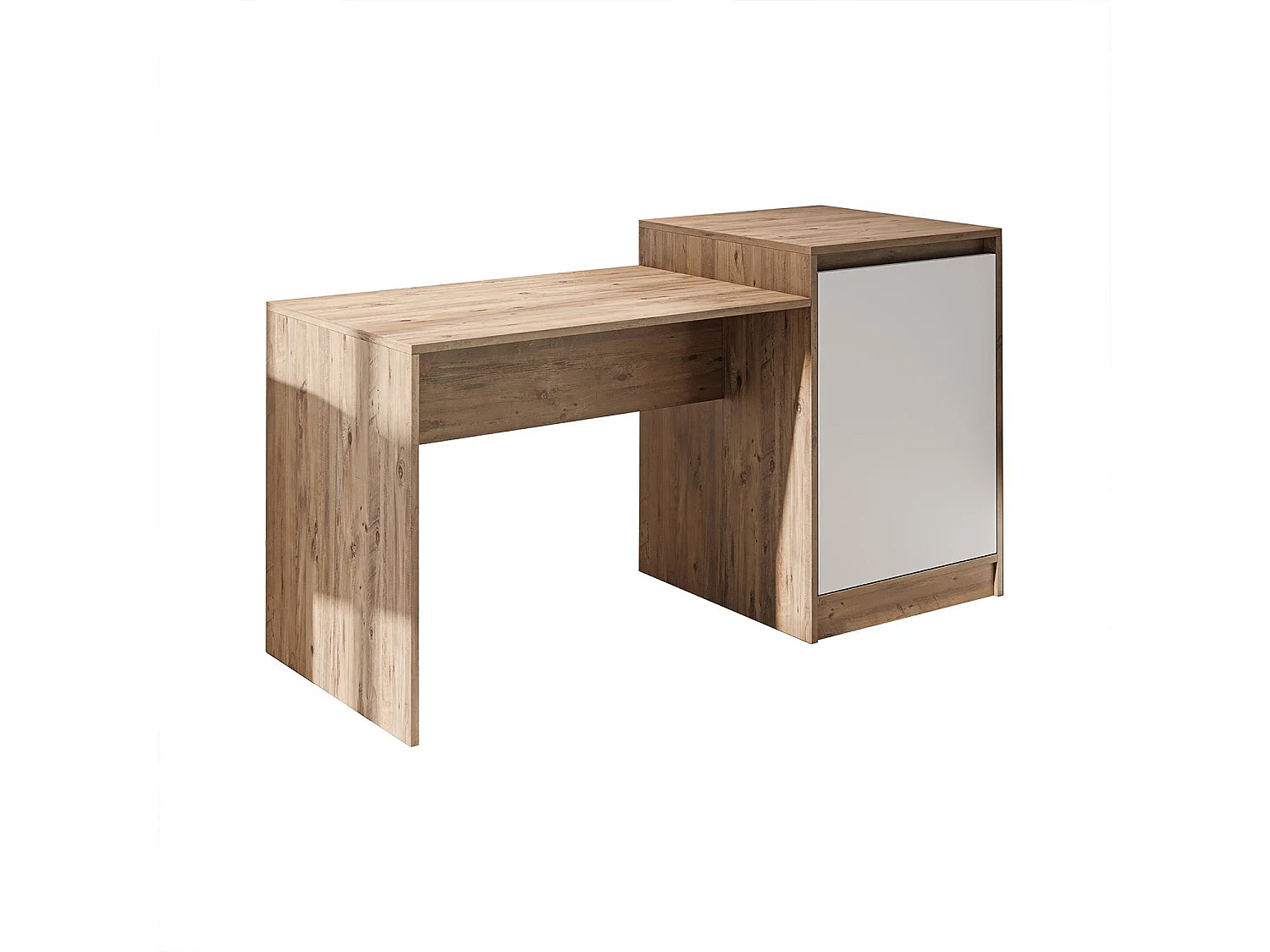 Houten keukentafel "2786" - 160 x 60 x 85 cm - Beige, 8-zits, Keramisch blad