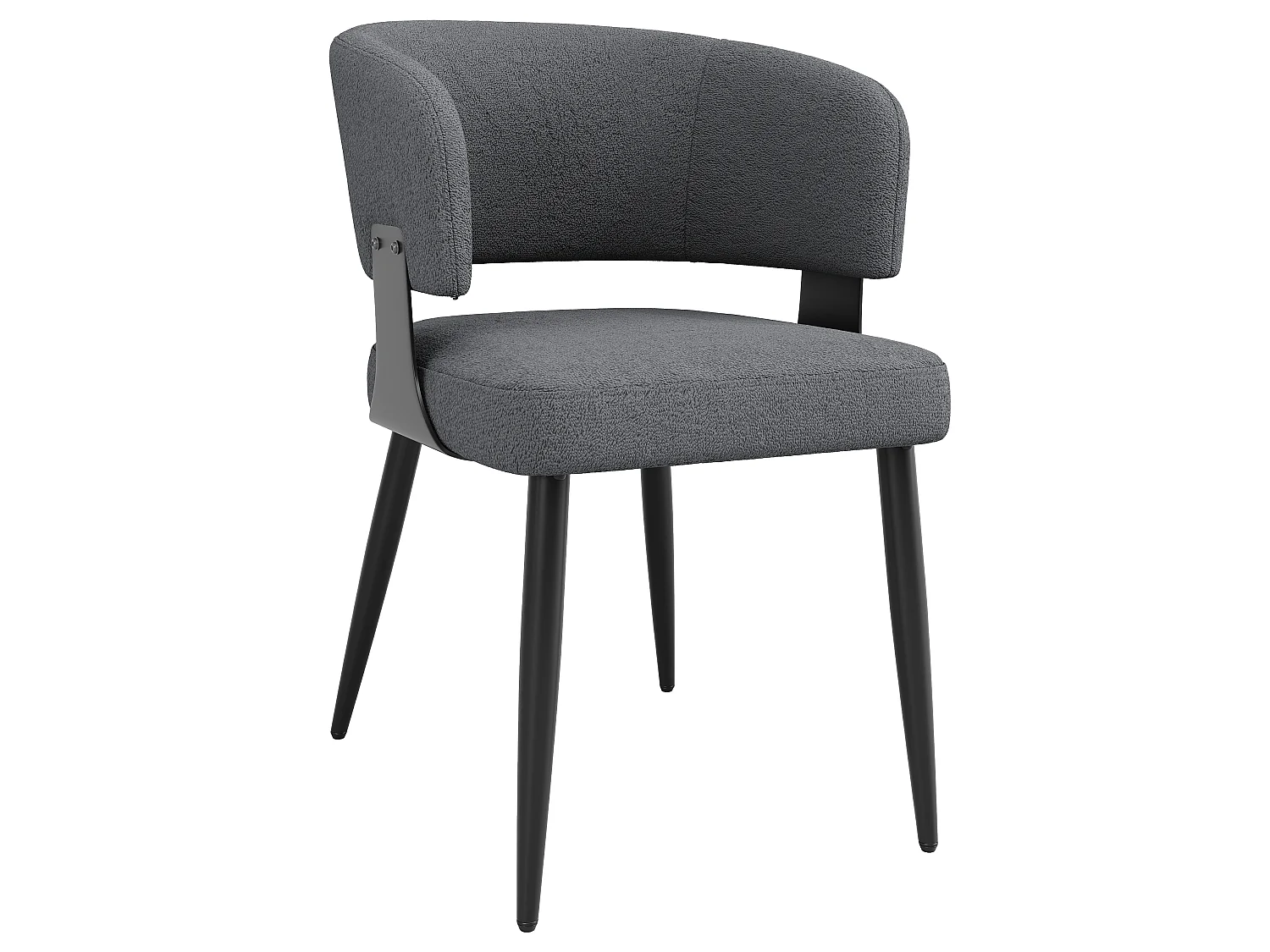 Lot de 6 Chaises en Flanelle, Chaise de Salle à Manger, Chaise Maquillage, Design Ergonomique, Accoudoirs, Beige/Gris