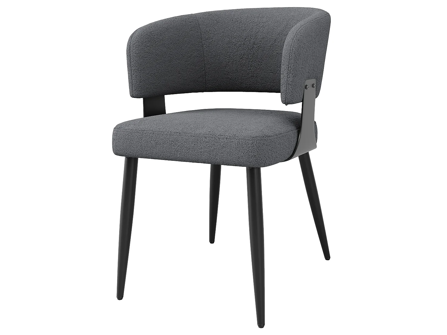 Lot de 6 Chaises en Flanelle, Chaise de Salle à Manger, Chaise Maquillage, Design Ergonomique, Accoudoirs, Beige/Gris
