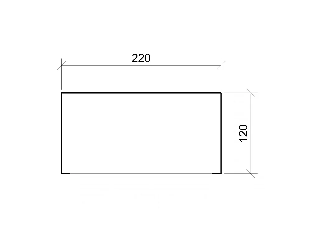 Houtopslag - 2,54 m² - 220x120xH220 cm - Overkapping voor brandhout met 4,4 m³ opslagcapaciteit - M984-REDWOOD RED