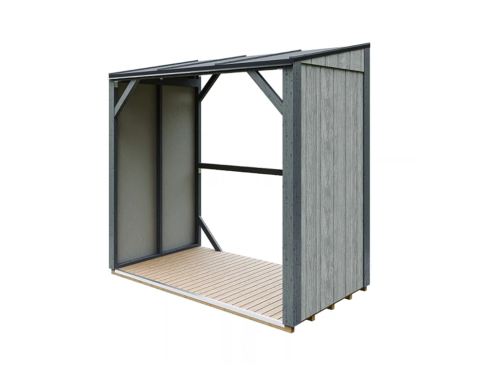 Abri à bûches - 2,54 m² - 220x120xH220 cm - Avec capacité de stockage de 4,4 m3 - M984-TUNDRA CAVERN