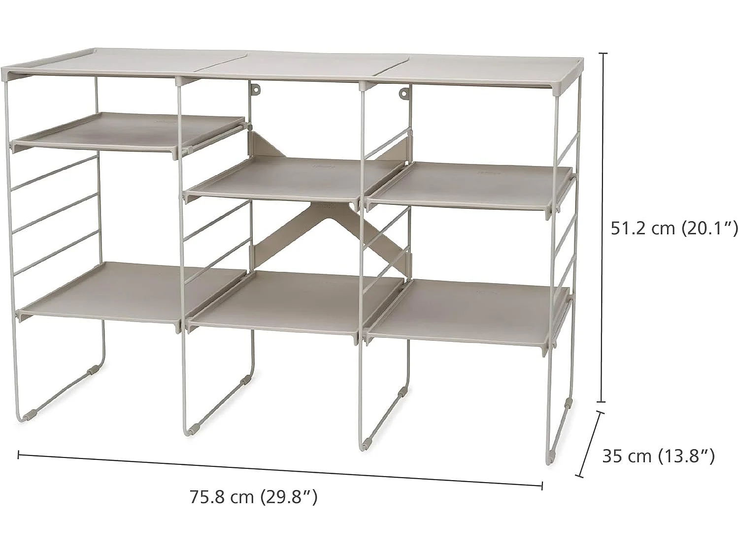 Meuble à chaussures grand ajustable Level™ Plus de Joseph Joseph, pour chaussures, étagères ajustables, matériau résistant, design élégant, montage facile
