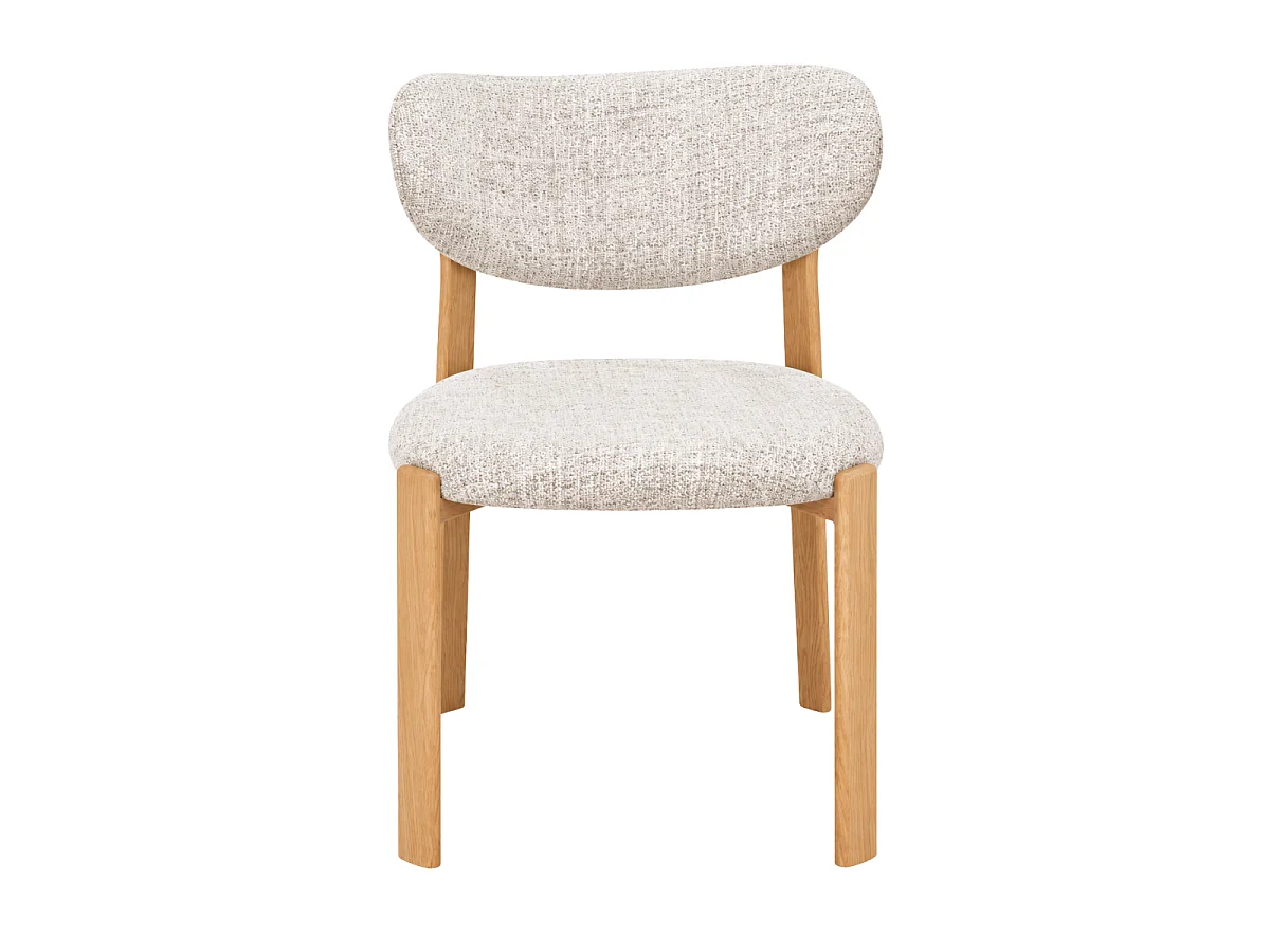Lot de 2 Chaises en tissu et pieds décor bois H77 cm - OSLO