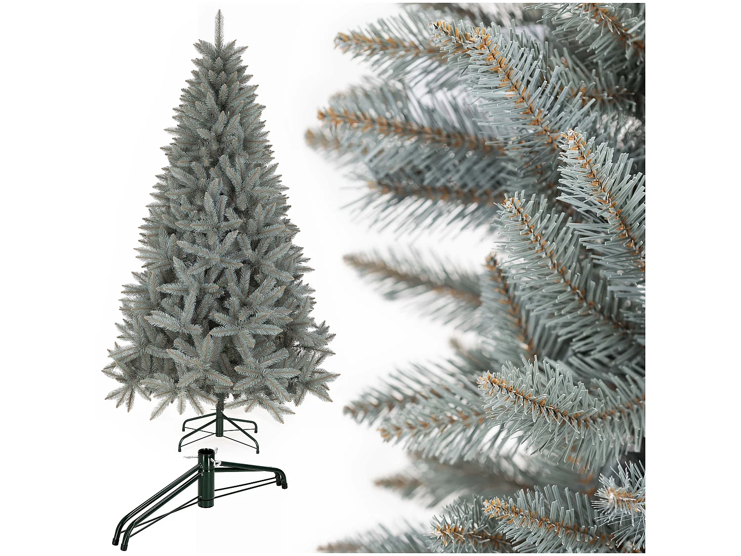 Árbol de Navidad Árbol de Navidad artificial Springos®, abeto del Cáucaso plateado, 180 cm