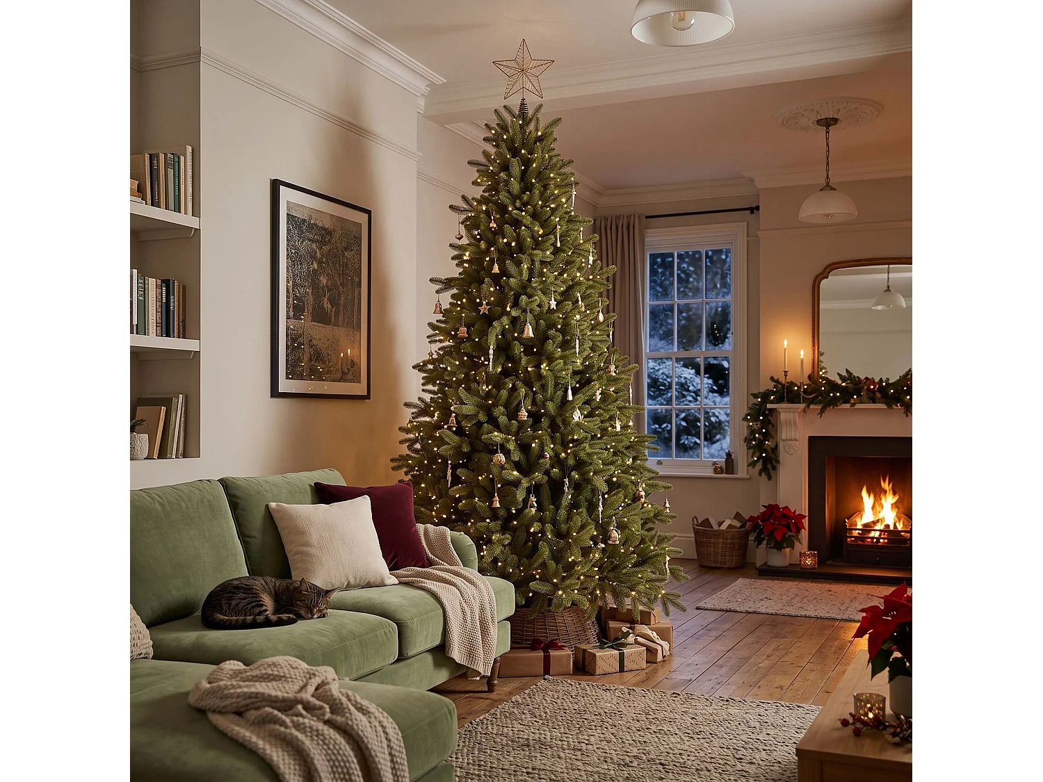 Árbol de Navidad artificial Springos® PREMIUM, 210 cm