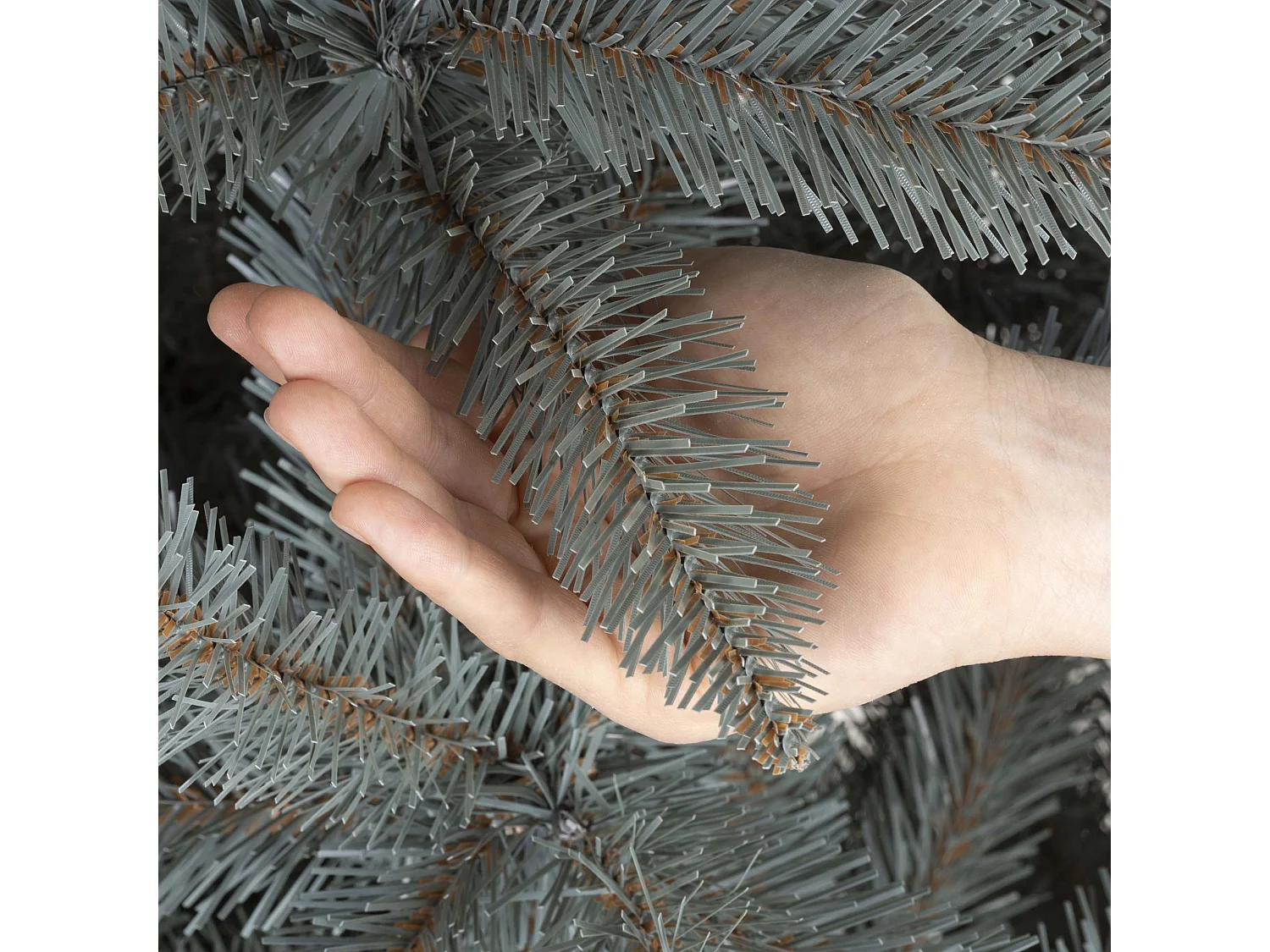Árbol de Navidad artificial Springos®, abeto del Cáucaso plateado, 220 cm