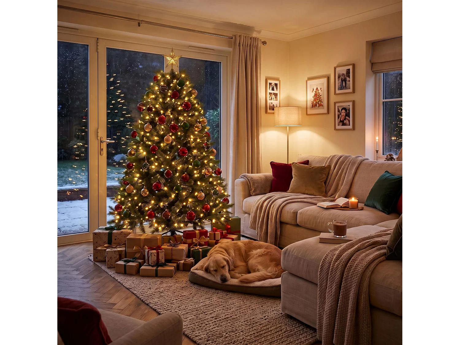 Árbol de Navidad artificial Springos®, pino, 180 cm