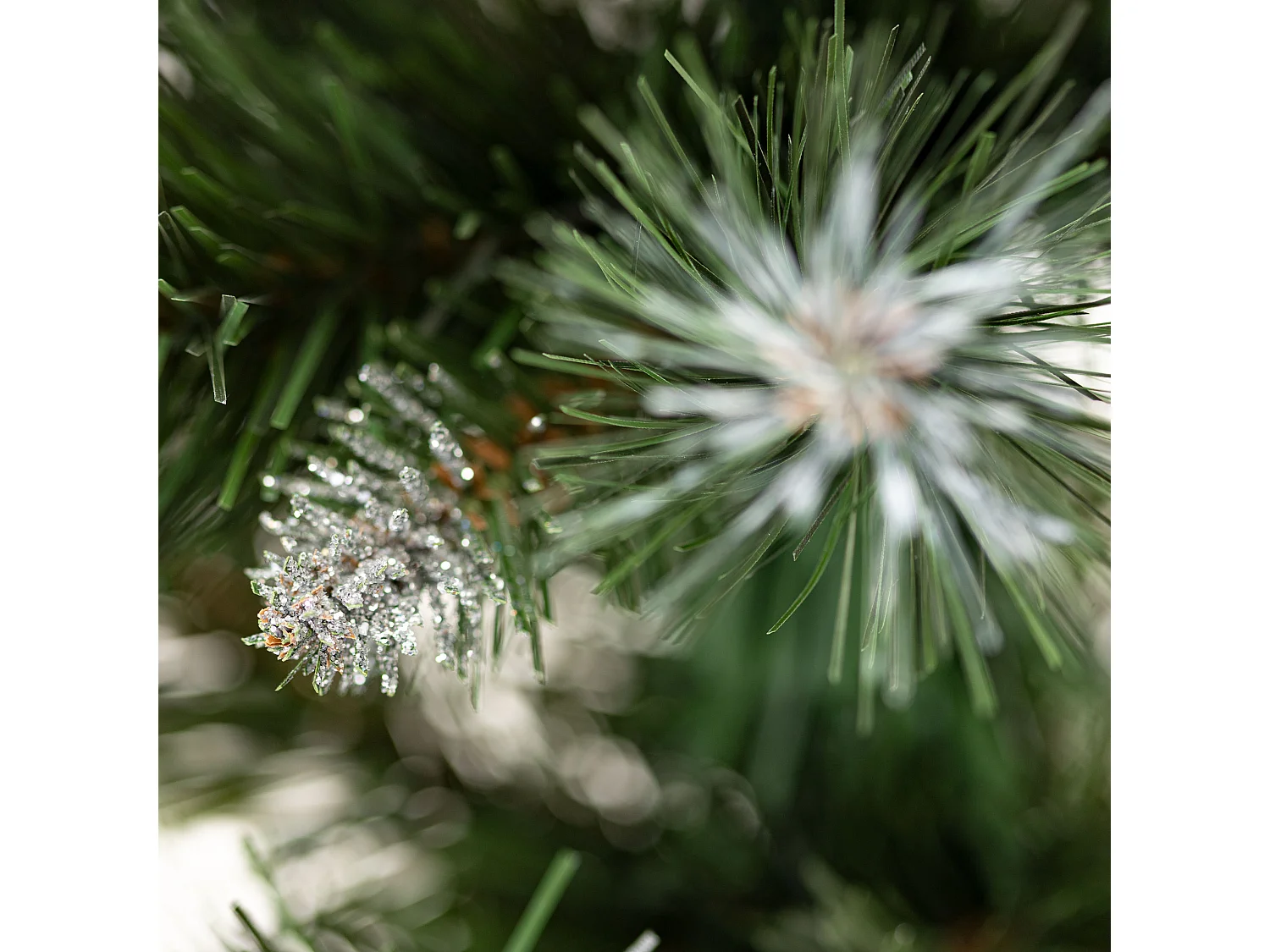 Árbol de Navidad artificial Springos® con tronco natural, pino nevado Diamond 160 cm