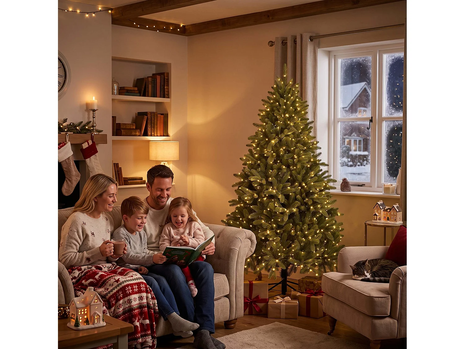 Árbol de Navidad artificial Springos® PREMIUM, 180 cm