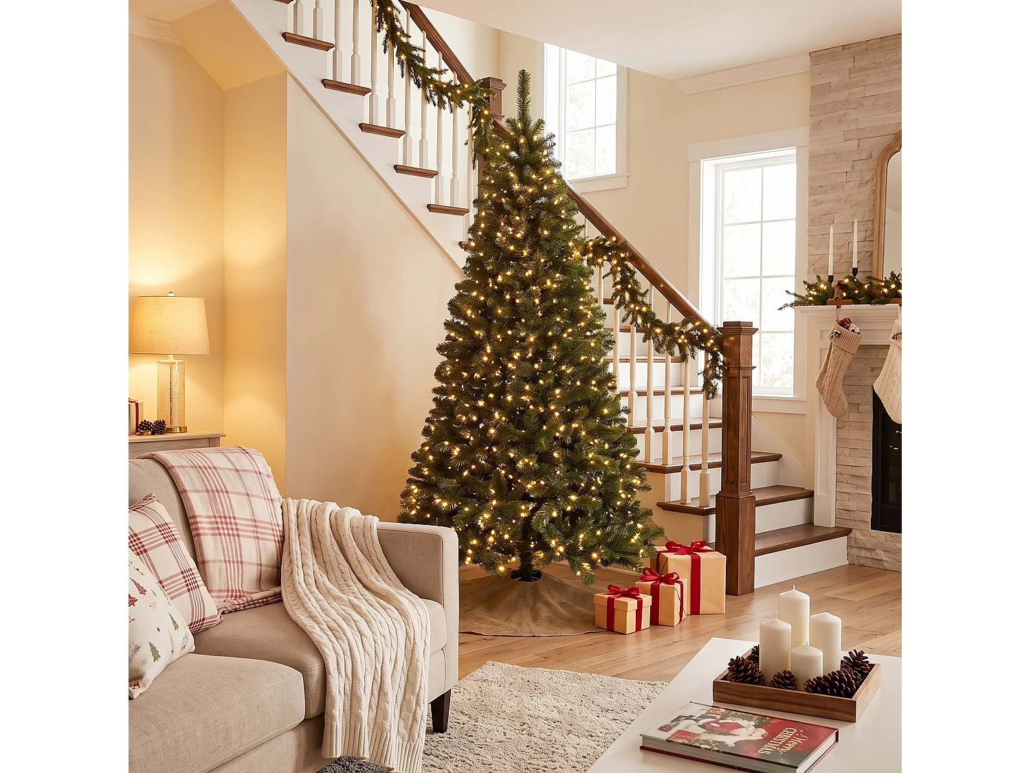Árbol de Navidad artificial Springos®, abeto verde 300 cm