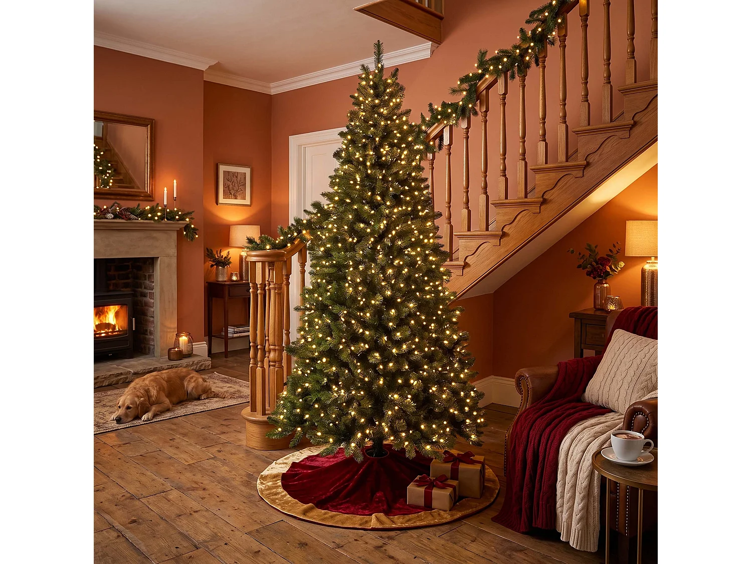Árbol de Navidad artificial Springos®, abeto verde 250 cm