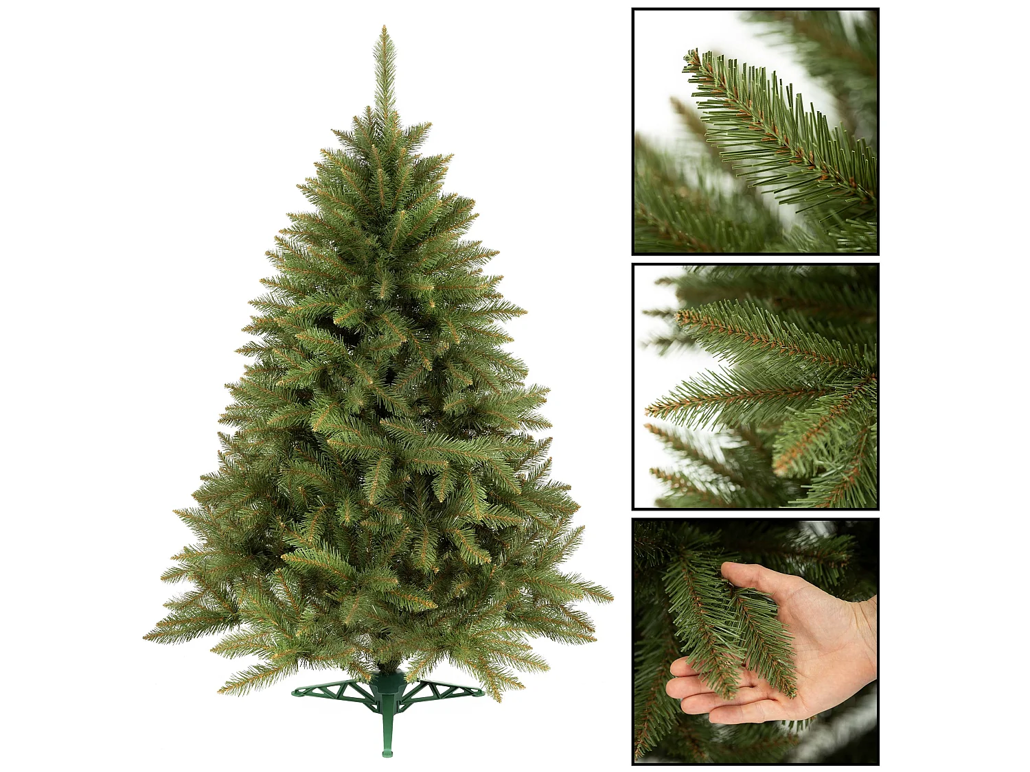 Árbol de Navidad artificial SPRINGOS con soporte, 150 cm